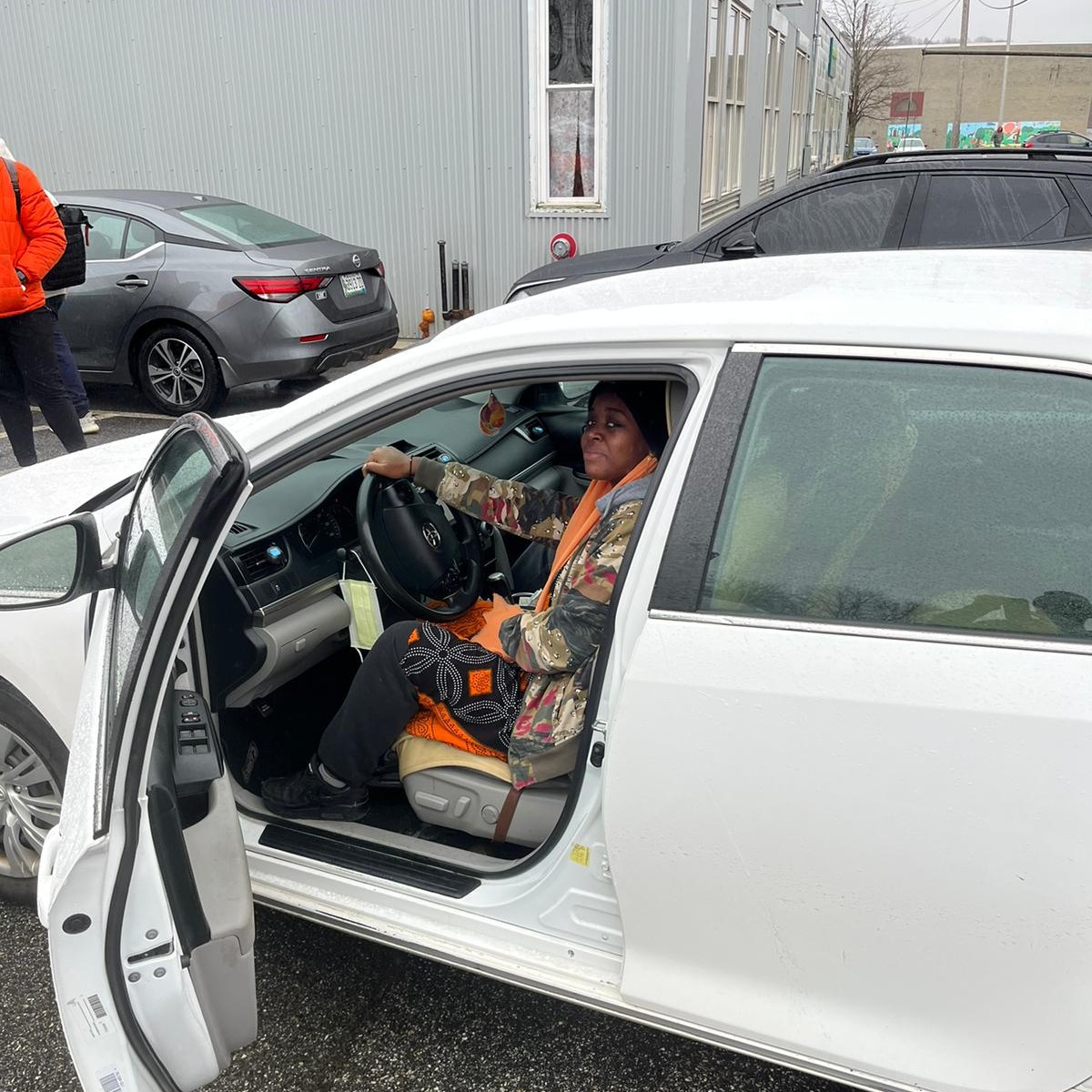 Driving lesson in progress